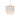 Chenille 1 Light Pendant Matt Gold & White Yarn