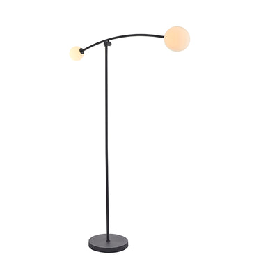Hector 2 Light Floor Lamp Textured Black