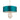 Cortez 5 Light Pendant Antique Silver & Teal Satin Shade
