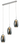 NLCB - Hera 3 Light LED Bar Pendant, Smoked
