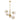 Bombazine 5lt Pendant Natural Brass & Opal Glass