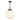 Fairfax Large Single Pendant Antique Brass with Opal Glass