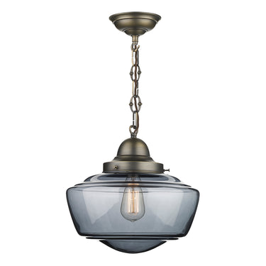 Stowe 1 Light Smoked Glass Pendant
