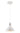 A1 - Beaumont Small Pendant, 1 x E27 (Max 40W), Sand White/Satin Nickel/White, 1yr Warranty