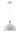 A1 - Beaumont Medium Pendant, 1 x E27 (Max 40W), Sand White/Satin Nickel/White, 1yr Warranty