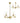 A1 - Carla Pendant/Semi Ceiling, 5 x E14 (Max 40W), Polished Gold, 1yr Warranty
