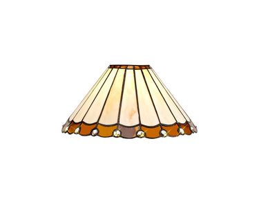 A1 - Paragon Tiffany 30cm Non-electric Shade, Amber/Cream/Crystal, 1yr Warranty