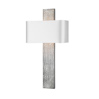 Croc Wall Light Pewter complete with Silk Shade (Spec Col)