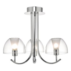 Duana 3lt Semi Flush Polished Chrome & Glass