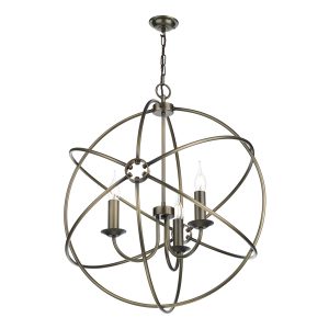 Orb 3 Light Pendant Antique Brass