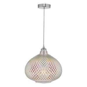 Roisin Pendant Glass & Polished Chrome