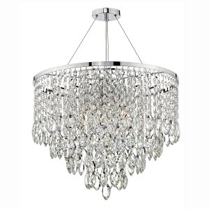 Pescara 5 Light Round Pendant Decorative Crystal