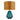 Turquoise Glass Table Lamp Antique Brass & Satin Gold Shade