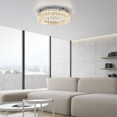 Avara Crystal LED Flush Polished Chrome