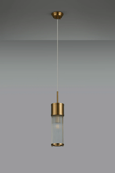 Arcadia IP44 1LT Pendant Brushed Gold