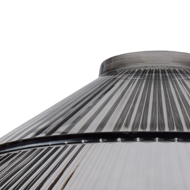 Pelham Conical Pleated Smoked Glass (Shade Only)