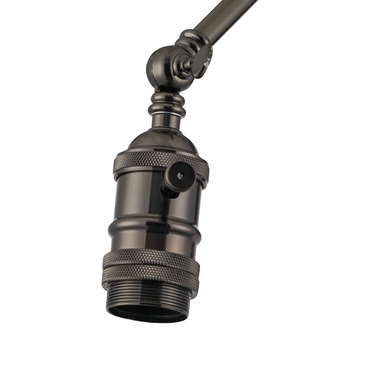 Pelham Wall Light, Black Chrome Finish - Switched
