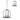 Quincy 4 Light Pendant/Semi Flush, Pewter and Polished Nickel