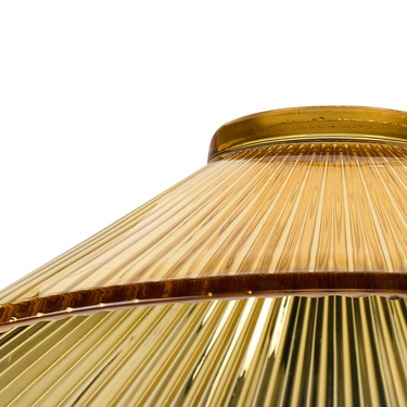 Pelham Conical Pleated Gold Glass (Shade Only)