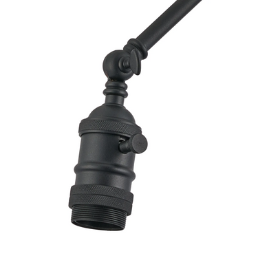 Pelham Wall Light, Satin Black Finish - Switched
