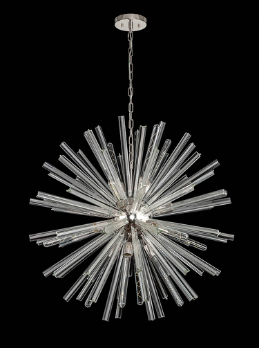 Rigel 16 Light Polished Nickel and Clear Glass