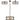 Nova 50cm Dual Mount, Black & Clear Glass