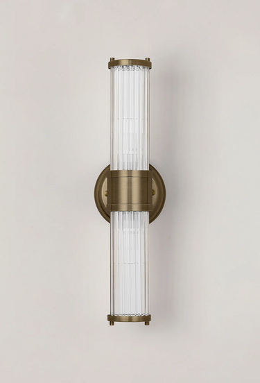 Arcadia IP44 2LT Wall Light Up/Down Antique Brass
