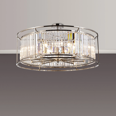 Dynasty 10 Light Dual Mount Pendant Polished Nickel