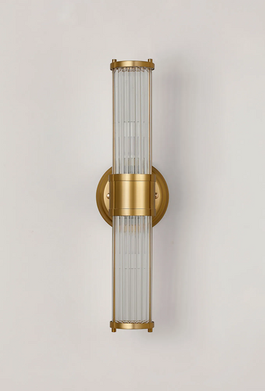 Arcadia 2LT Wall Light Up/Down Brushed Gold IP44