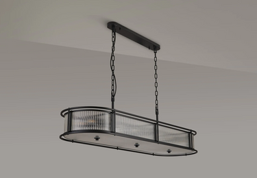 Nova 1.4M Linear Dual Mount, Satin Black & Clear Glass