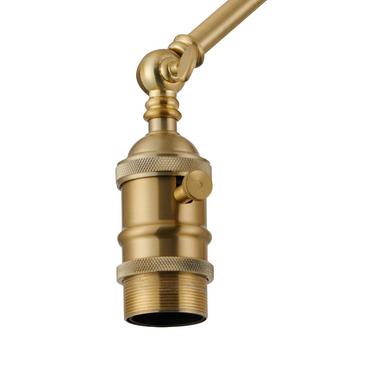 Pelham Wall Light, Satin Brass Finish - Switched