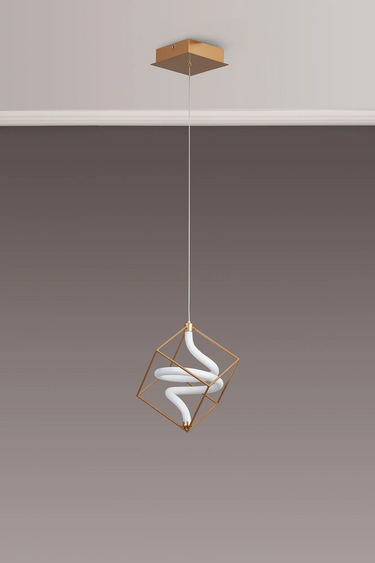 Cora 15cm Single Pendant Painted Gold Finish