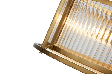 Nova 50cm Dual Mount, Brass & Clear Glass