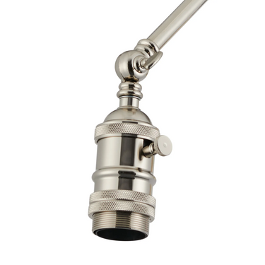 Pelham Wall Light, Polished Nickel Finish - Switched