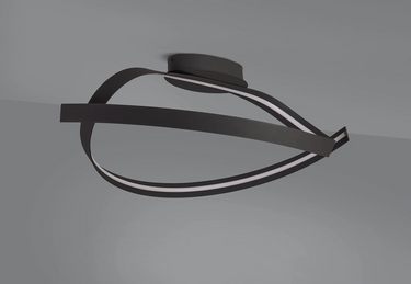 Isla Semi Flush Dark Grey, 34W LED