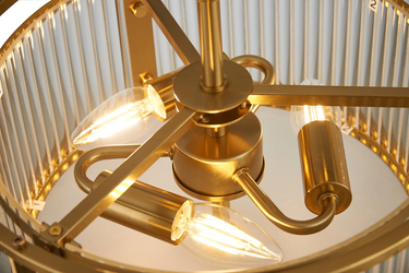 Nova 35cm Dual Mount, Brass & Clear Glass