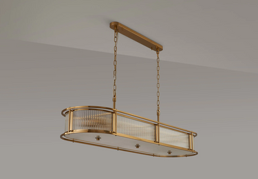 Nova 1.4M Linear Dual Mount, Brass & Clear Glass