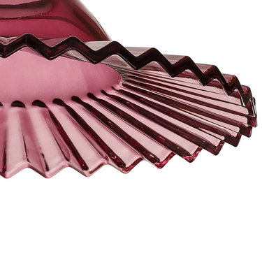 Pelham Small Daisy Petal Aubergine Glass (Shade Only)