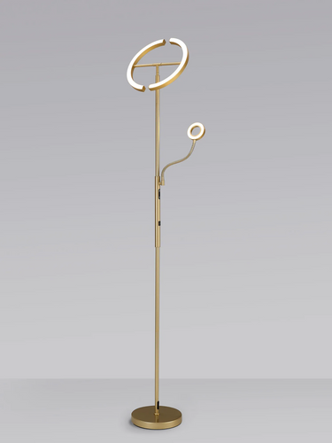 Aura Satin Gold Finish Mother & Child Floor Lamp, 20W+5W