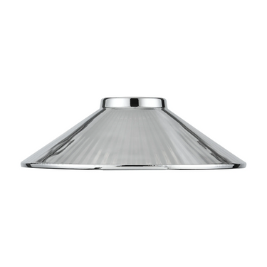 Pelham Conical Pleated Chrome Glass (Shade Only)