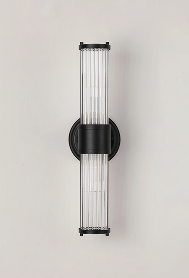Arcadia 2LT Wall Light Up/Down Satin Black IP44