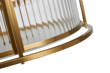 Nova 1m Linear Dual Mount, Brass & Clear Glass