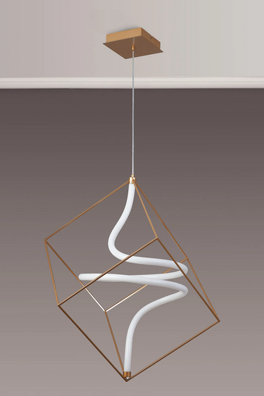 Cora 46cm Single Pendant Painted Gold Finish