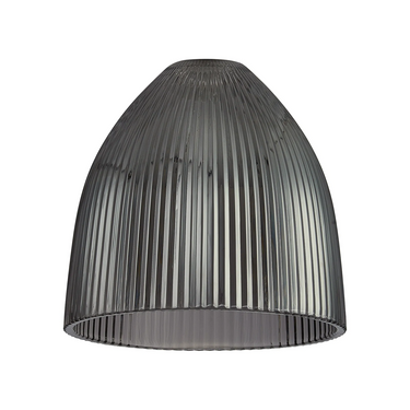 Pelham Large Cone Ribbed Smoked Glass (Shade Only)