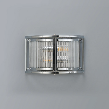 Nova Wall Light, Chrome & Clear Glass