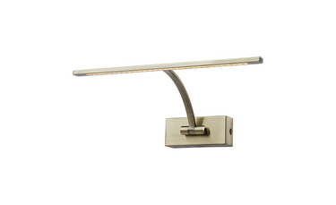 Tate 34cm 1 Arm Picture Light, Antique Brass Finish