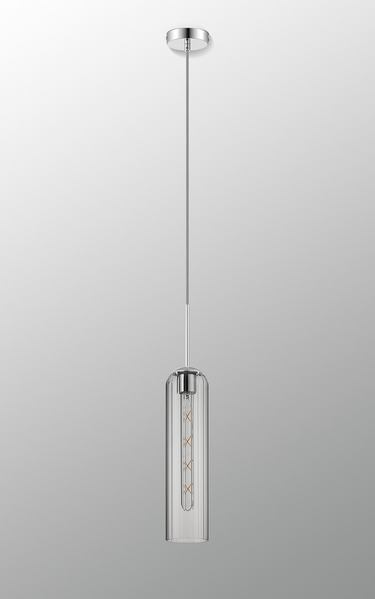 Callow Single Pendant Polished Nickel with Clear Glass