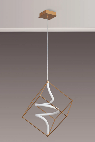 Cora 30cm Single Pendant Painted Gold Finish