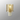 Madison Small Table Lamp, Beige Stone with Wide Ribbed Amber Glass