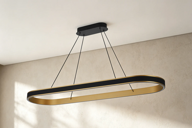 Tanner 1.2 Metre Linear Pendant Black & Gold Finish